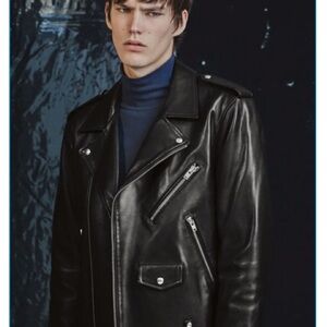 IRO Black Leather Biker Jacket
